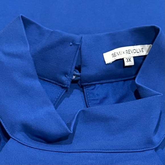 Remi x Revolve Carli Mini Halter Dress in Baltic Blue Women's Size 3X - Picture 8 of 11